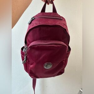Kipling Burgundy Backpack